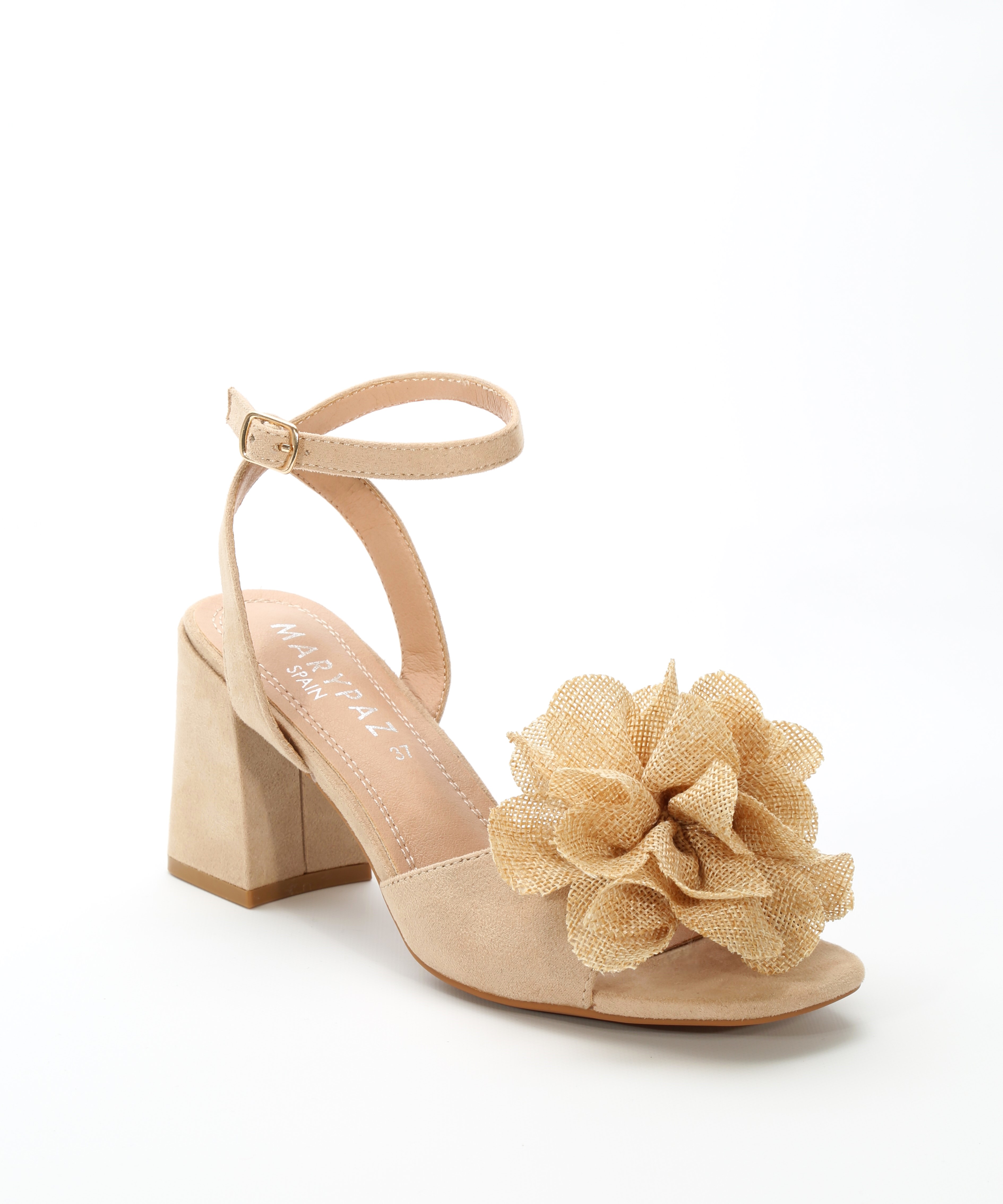 Sandalias tacón adorno floral image number null